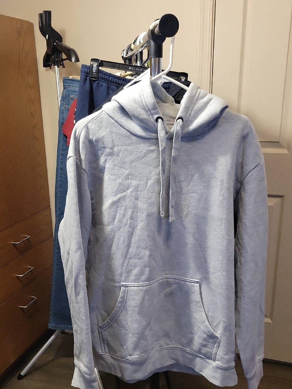 Essentials Men's Light Gray Pullover Hoodie